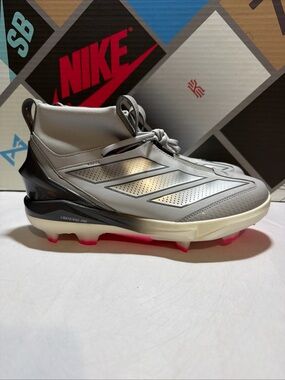 Adidas Adizero Impact+ 2.0 Baseball Cleats Gray Silver Pink Men's JH6720
